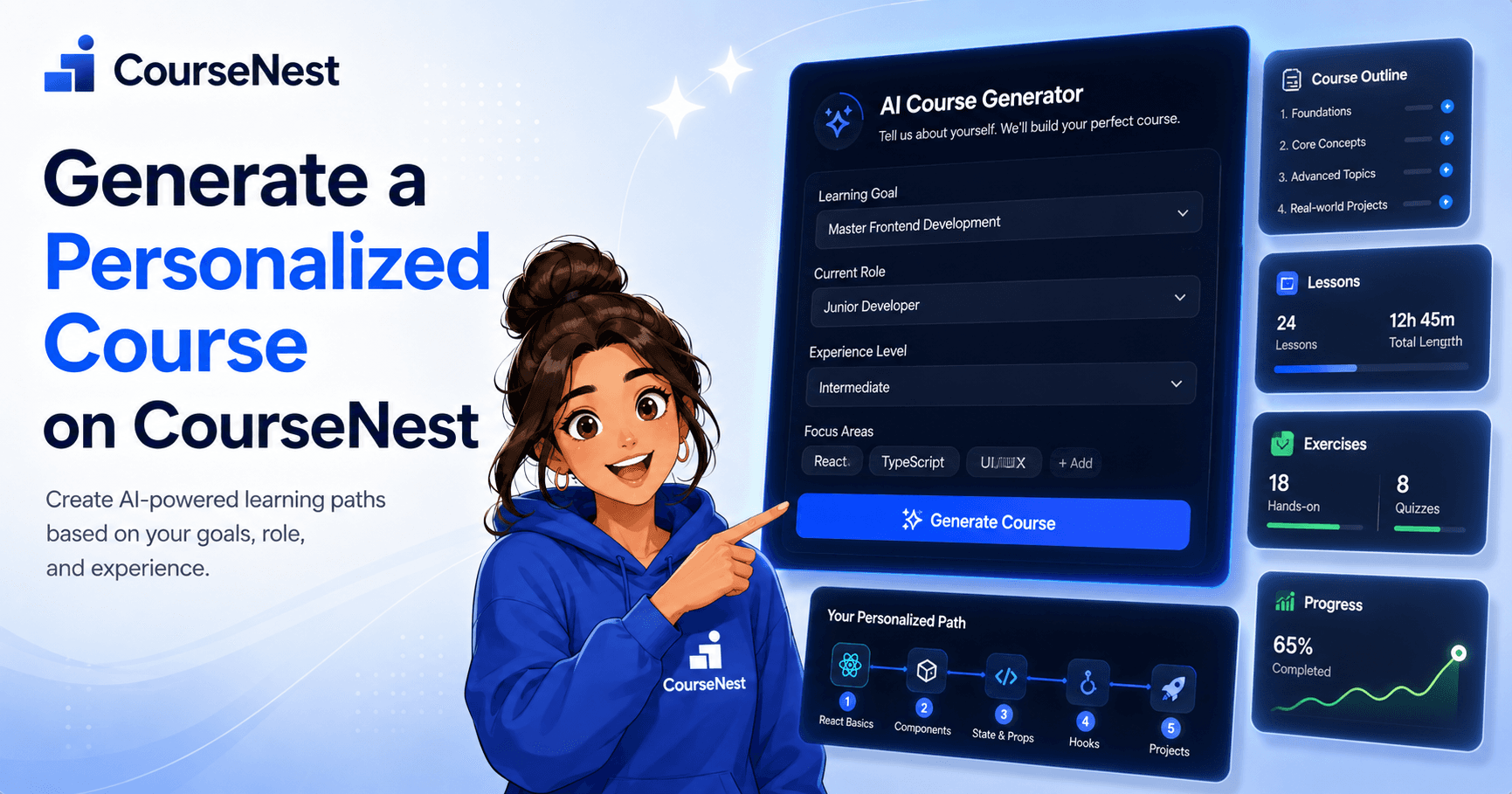How to Generate a Personalized Course on CourseNest