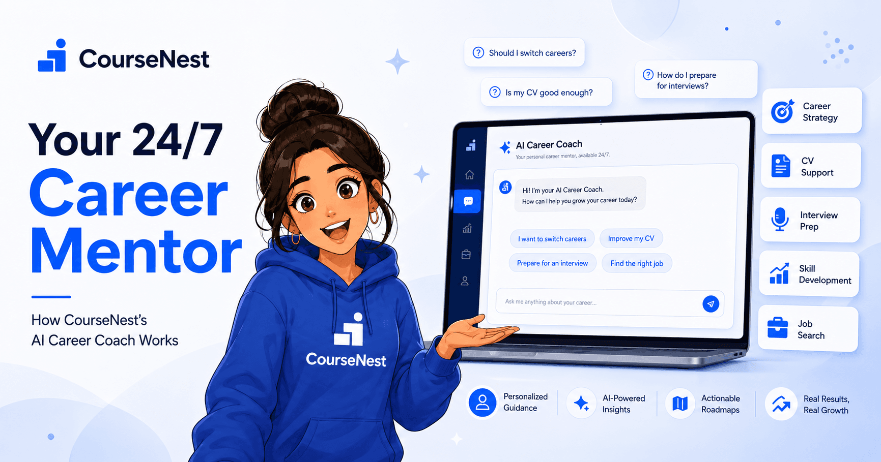 Your 24/7 Career Mentor: How CourseNest's AI Career Coach Works